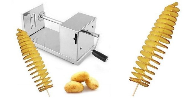 Maquina Papas Fritas Espiral Acero Inoxidable Espiropapas