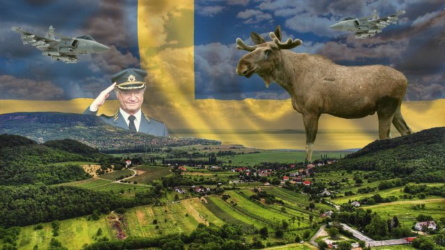 Silly image of Swedish patriotism