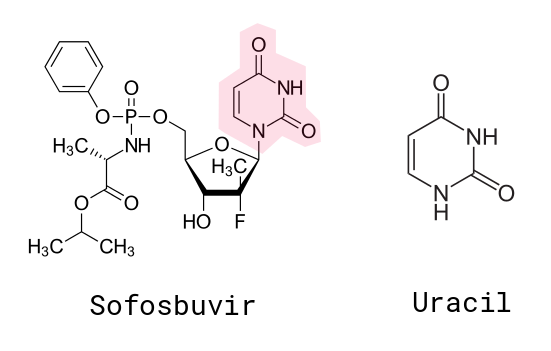 Sofosbiriv and uracil structures