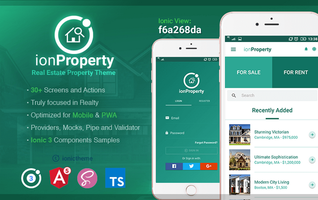 ionProperty - Ionic 3 Real Estate & Properties Theme