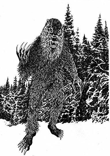 Kushtaka/Kooshtakah- Alaskan legend: shapeshifting creatures that can take the form of a man of otter. They either cause the death of sailors, or they protect lost travelers from the cold. They can turn other people into them. They are warded off with urine, copper, and fire