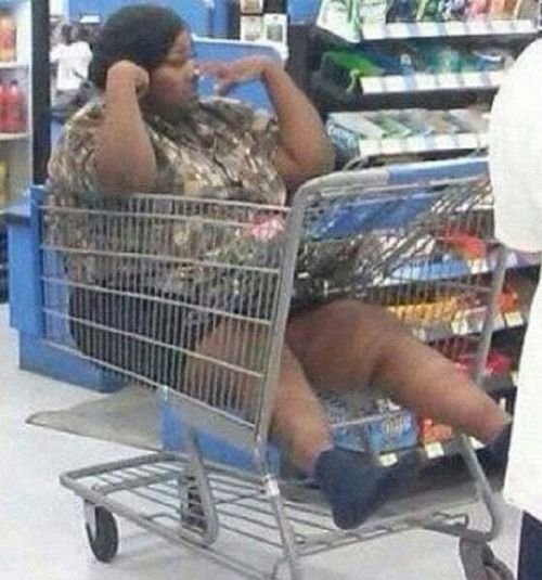 walmart funny shoppers photos | woman riding in a grocery basket cart funny  pictures dumb crazy people ... — Steemit