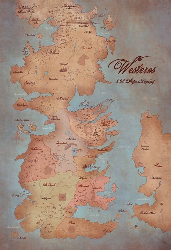 Map of Westeros A Song of Ice and Fire/ Game by AwkwardAffections