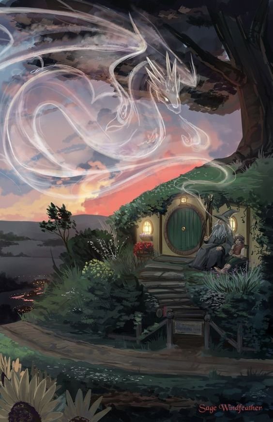 The Hobbit Bag End Print