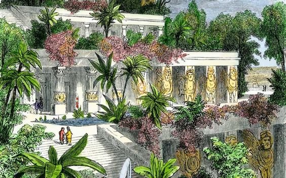 Hanging gardens of Babylon were not in Babylon! The Hanging Garden was actually created 300 miles further north in Ninevah, a feat of artistic prowess achieved by the Assyrian civilisation under King Sennacherib.