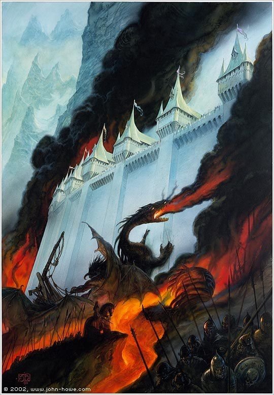 John Howe - The Fall of Gondolin