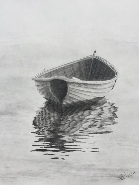 water reflection drawing