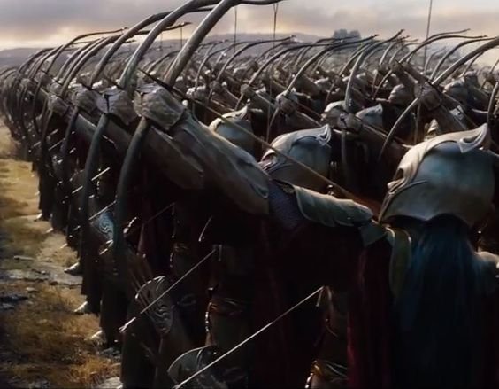 Ejèrcito elfo de Mirkwood en la batalla de los cinco ejércitos- El Hobbit
