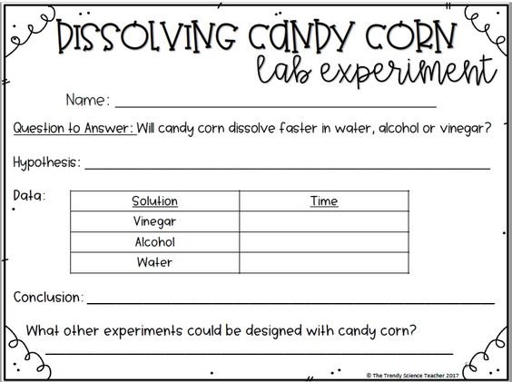 Dissolving Candy Corn - Halloween Experiment (With Free Printables) —  Steemit