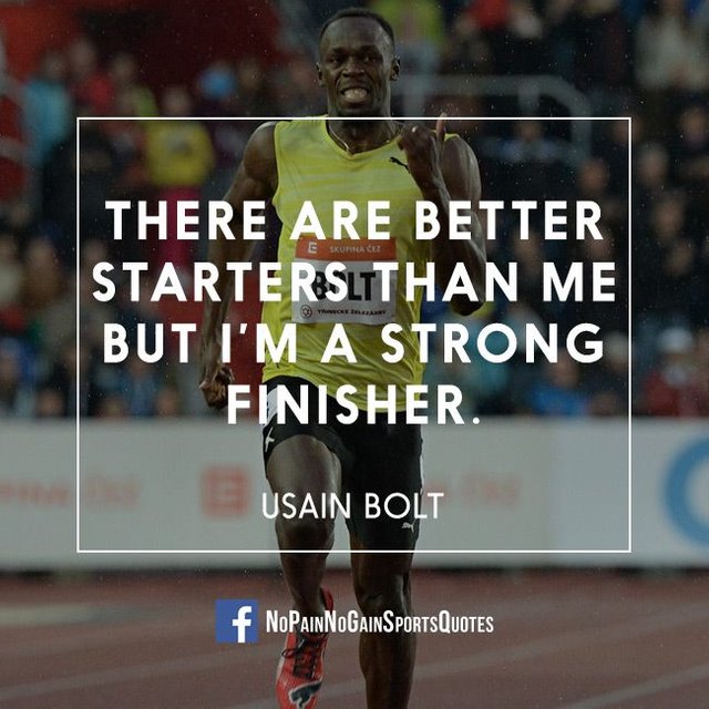 Be fearless...let learn something insightful from the fastest man alive ...