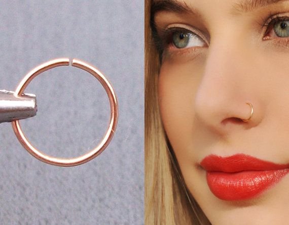 Nose ring hoop hot sale with flat end