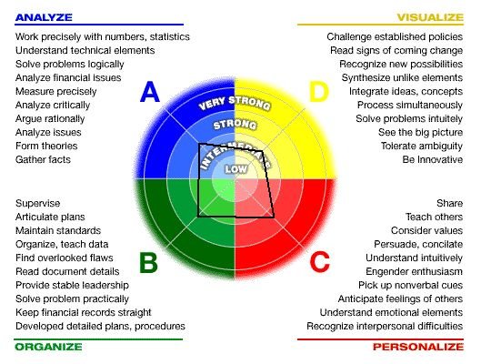 4 Personality Types: A, B, C, and D