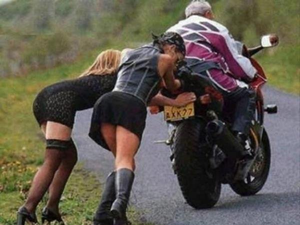 Image result for motorbike fail pushing