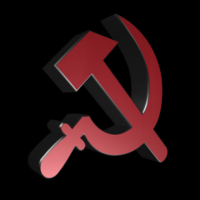 communist symbols - sickle and hammer