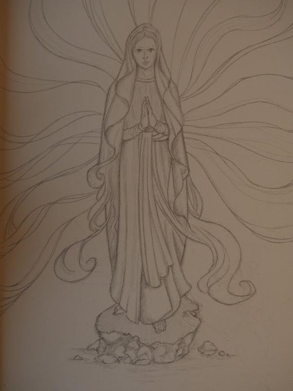 A Sketch Of Mother Mary Steemit Mary is seen as the mother of christ, the blessed virgin mary, mother of god, holy spirit, and just plain old mary. a sketch of mother mary steemit