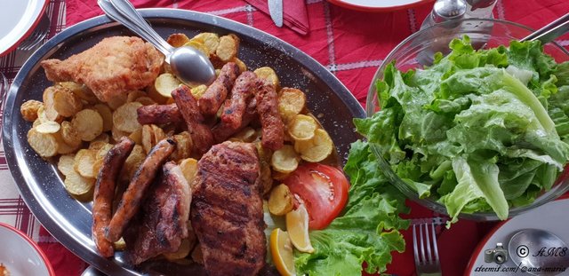 Food Plate at Dinner Table