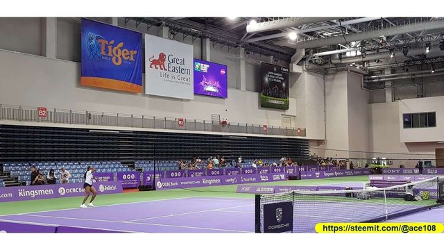 WTA Practice courts10