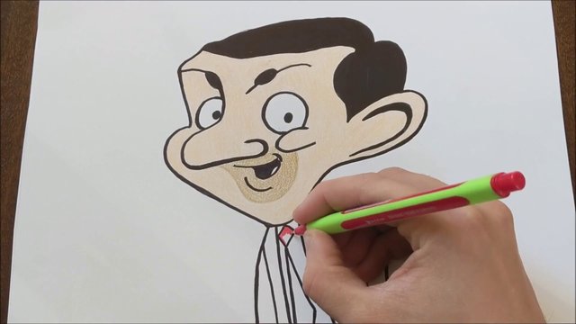 How To Draw Mr Bean Cartoon Step By Step Steemit