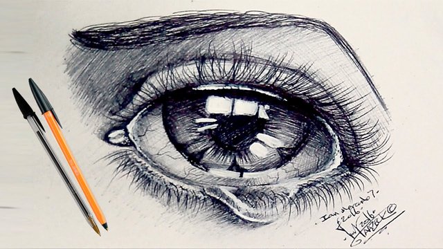 ¿Se puede dibujar con bolígrafo negro o pluma negra? Como dibujar ojo ...