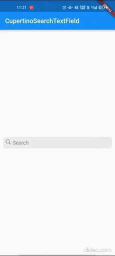 Create Cupertino Search TextField