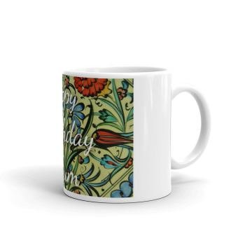 Happy Birthday Mum Vintage Floral Mug #Mum