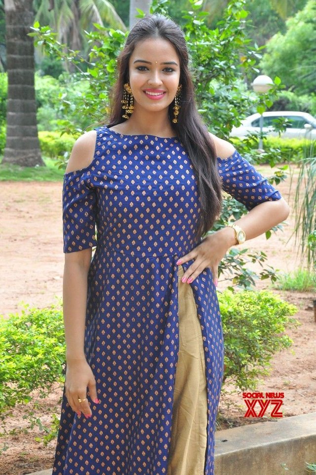 Actress Poojitha Ponnada Stills From Darshakudu Pressmeet