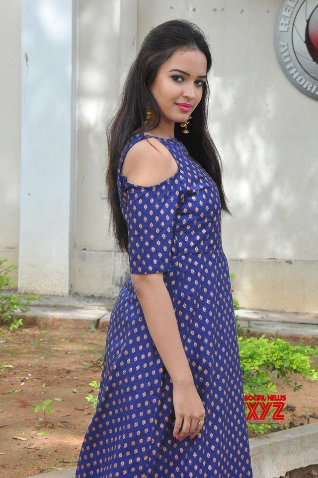 Actress Poojitha Ponnada Stills From Darshakudu Pressmeet