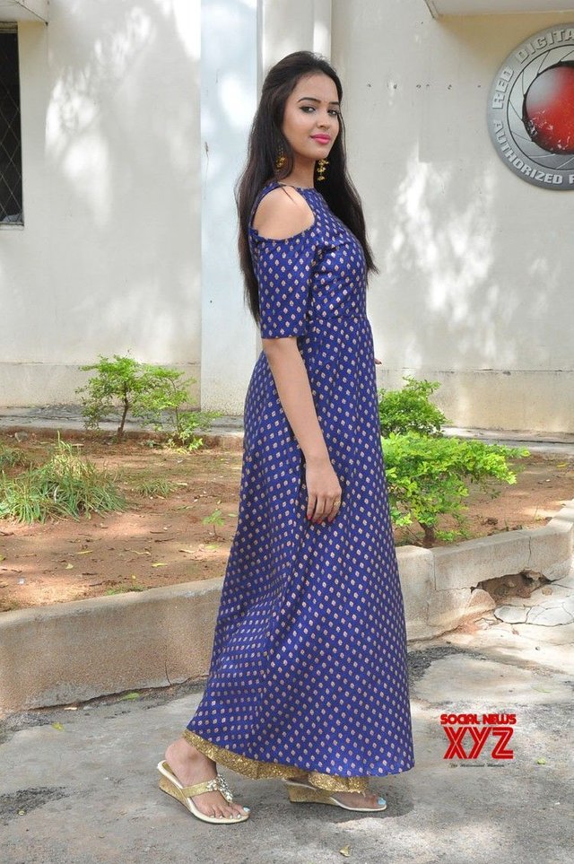 Actress Poojitha Ponnada Stills From Darshakudu Pressmeet