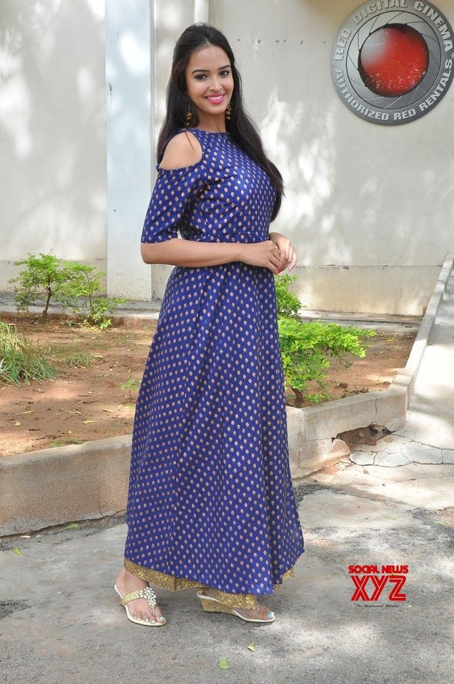 Actress Poojitha Ponnada Stills From Darshakudu Pressmeet