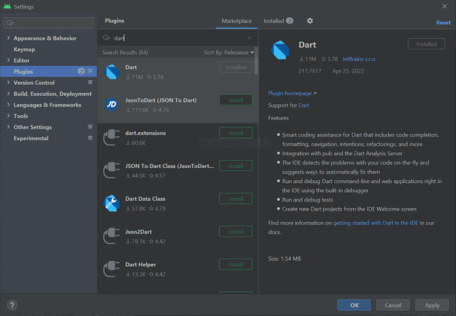 Plugins Dart Marketplace