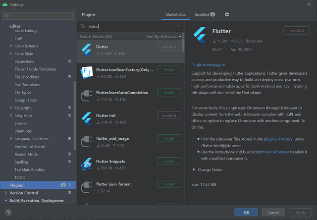 Plugins Flutter Marketplace