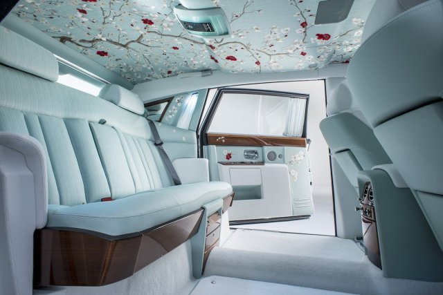 This version is called Serenity and is featured in the Rolls Royce Phantom. The seats are made of silk and the painted details remind you of a Japanese garden.