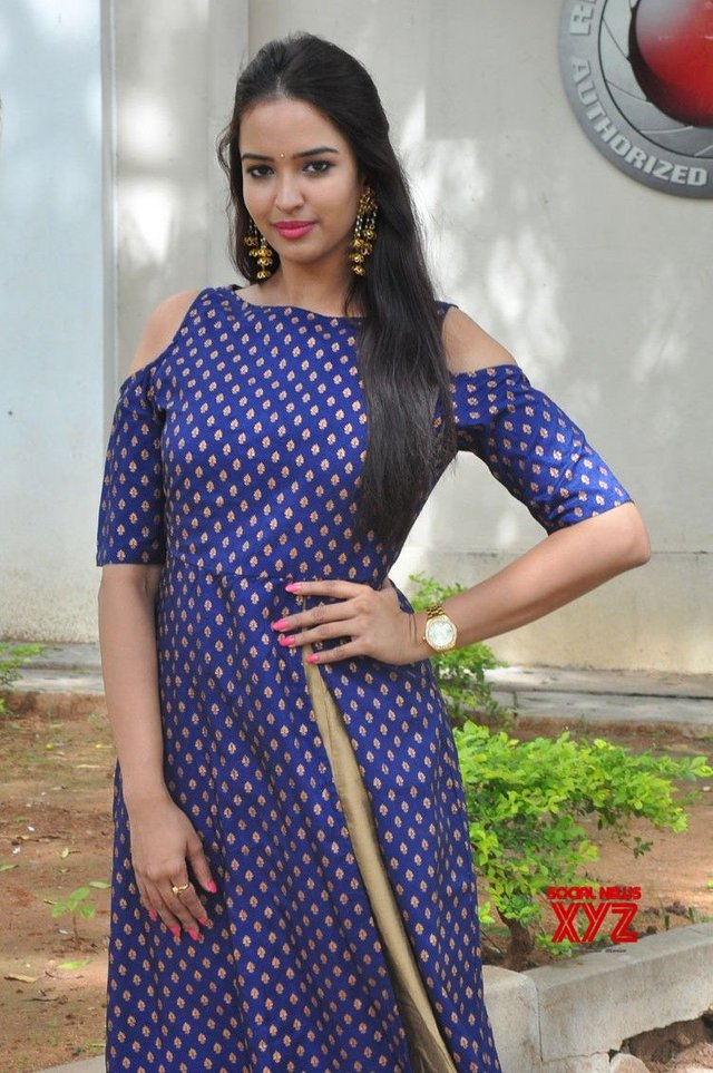 Actress Poojitha Ponnada Stills From Darshakudu Pressmeet