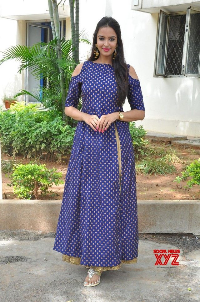 Actress Poojitha Ponnada Stills From Darshakudu Pressmeet