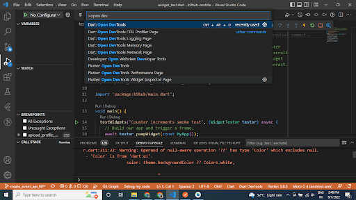 Activate DevTools