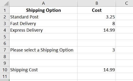 choose in excel