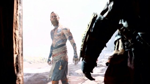 God Of War Stranger Baldur Punched Kratos GIF