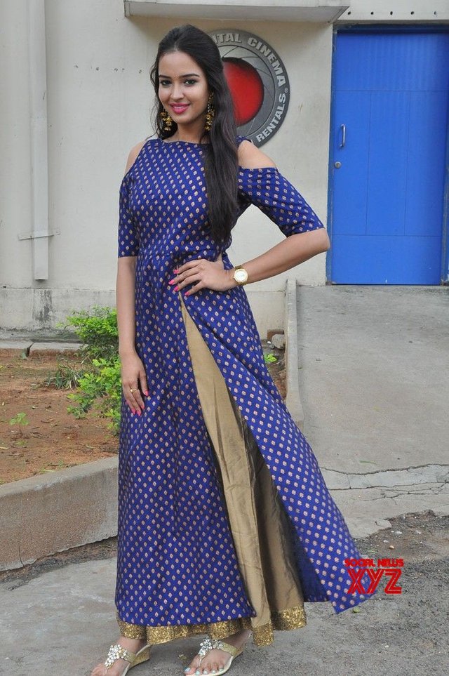 Actress Poojitha Ponnada Stills From Darshakudu Pressmeet