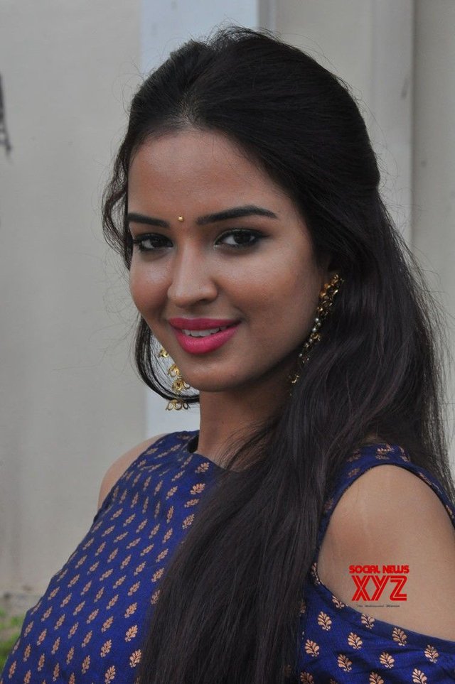 Actress Poojitha Ponnada Stills From Darshakudu Pressmeet