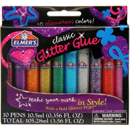 Elmer's 3D Washable Glitter Glue Pens 10/Pkg Classic Rainbow $2.02 @ Walmart (was $4.97)