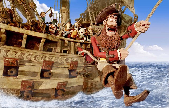 Hugh Grant, Martin Freeman, Brendan Gleeson, Ashley Jensen, and Anton Yelchin in The Pirates! In an Adventure with Scientists! (2012)