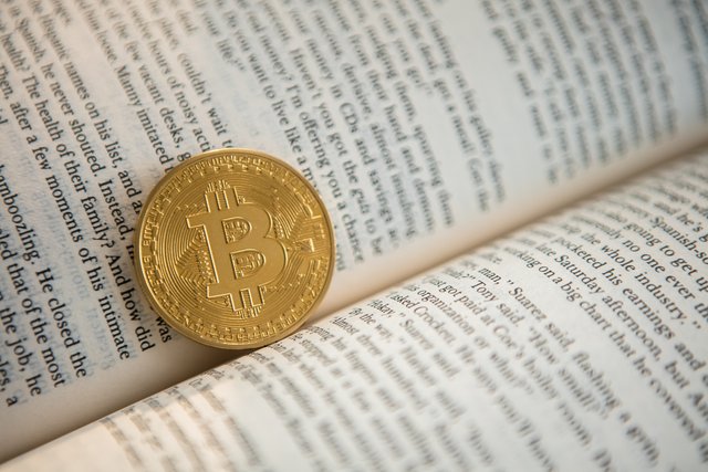 Bitcoin perdido entre las hojas de un libro