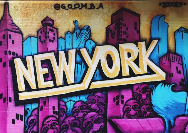 graffiti de las palabras new york