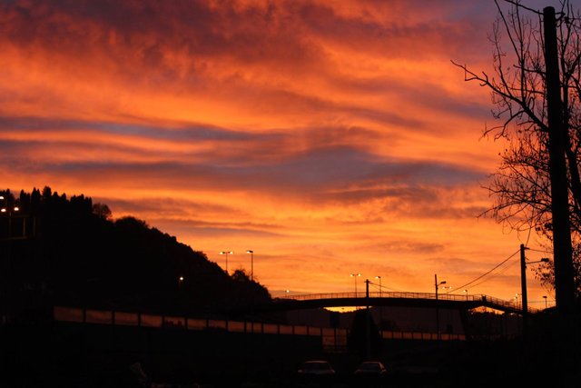 Amanecer frente a mi casa