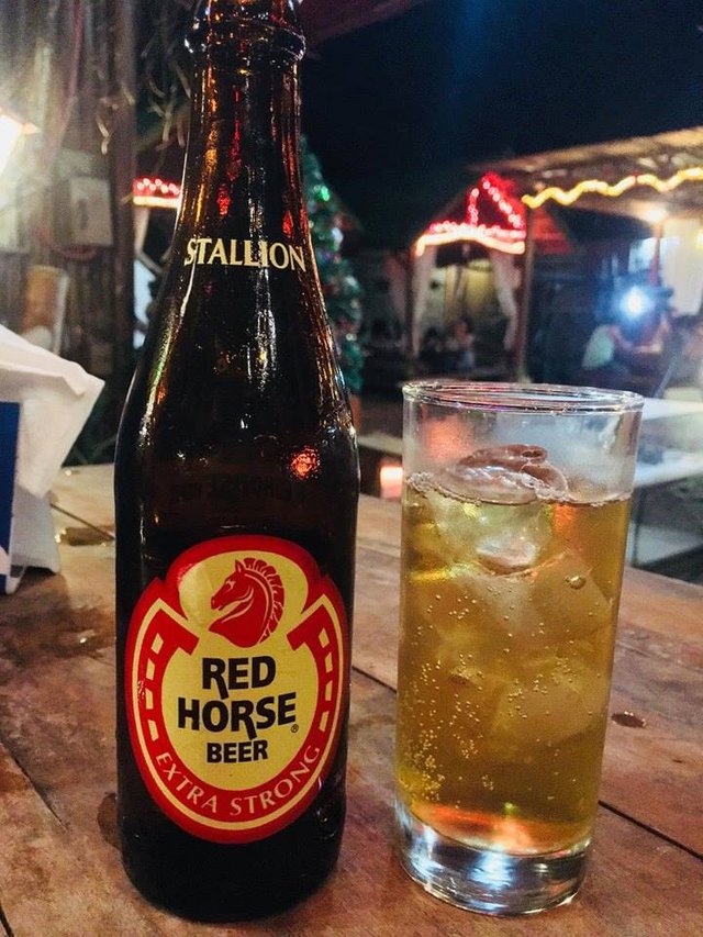 red horse shot glass