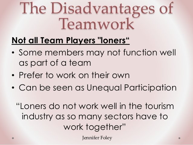 disadvantages of teamwork pdf