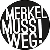 Aufkleber: Merkel muß weg 100 St. Schwarz
