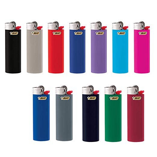 BIC Lighter Classic, Full Size 12 pieces, Bulk Packaging