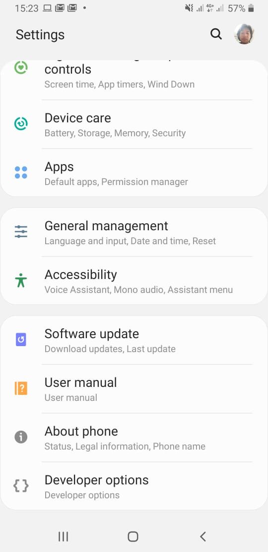 Samsung A7 software updates