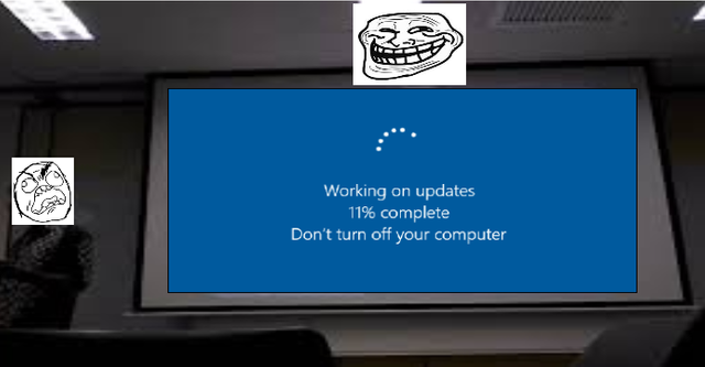 Windows 10 update during presentation